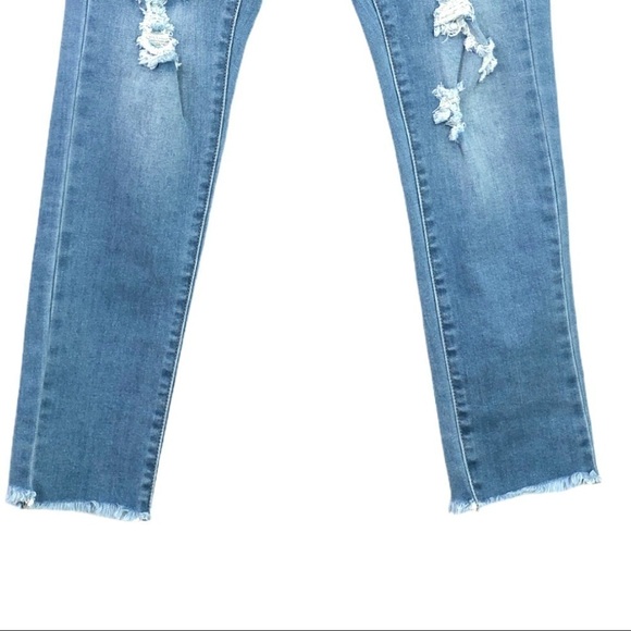 Gogo Jeans - Mid Rise Distressed Ankle Jeans - Picture 5 of 10